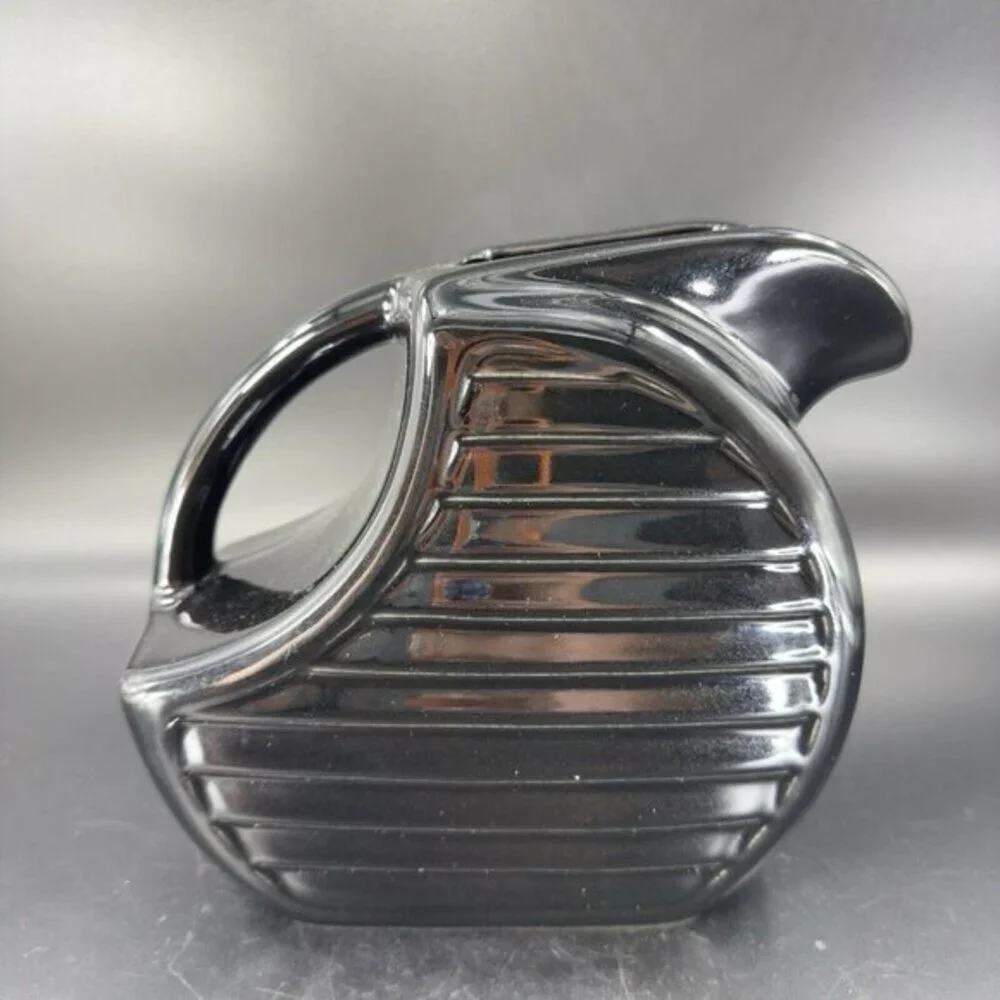 Feltman Langer USA Ceramic Pitcher Carafe Black Ceramic Vintage Kitchenware‎ VTG